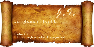 Jungbauer Ivett névjegykártya